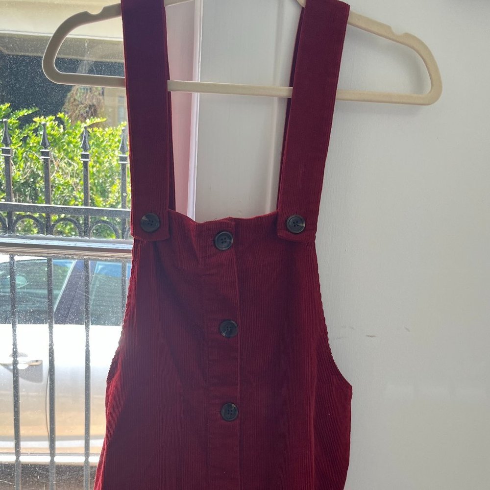 Mango Corduroy Mini Jumper Dress